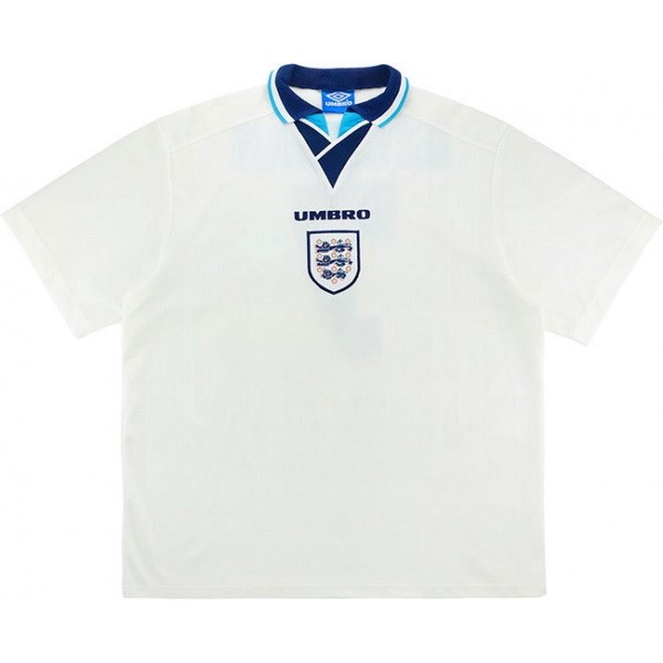 Camiseta Inglaterra Replica Primera Ropa Retro 1996 Blanco